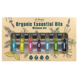 2 Boxes 21 drops Organic Essential Oils Wellness Set